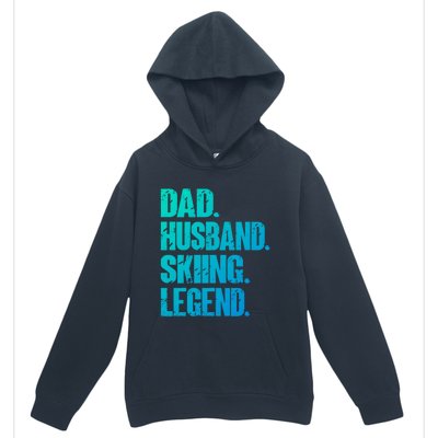 Dad Husband Skiing Legend Snow Sport Funny Dad Ski Skiing Cool Gift Urban Pullover Hoodie