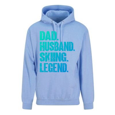 Dad Husband Skiing Legend Snow Sport Funny Dad Ski Skiing Cool Gift Unisex Surf Hoodie