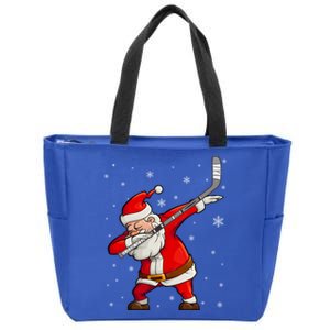 Dabbing Hockey Santa Claus Gift Zip Tote Bag