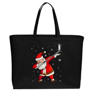 Dabbing Hockey Santa Claus Gift Cotton Canvas Jumbo Tote