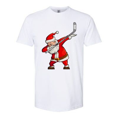 Dabbing Hockey Santa Claus Gift Softstyle® CVC T-Shirt