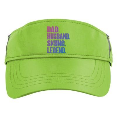 Dad Husband Skiing Legend Snow Sport Funny Dad Ski Skiing Cool Gift Adult Drive Performance Visor