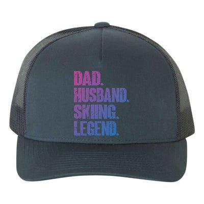 Dad Husband Skiing Legend Snow Sport Funny Dad Ski Skiing Cool Gift Yupoong Adult 5-Panel Trucker Hat