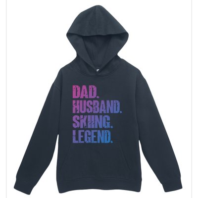 Dad Husband Skiing Legend Snow Sport Funny Dad Ski Skiing Cool Gift Urban Pullover Hoodie