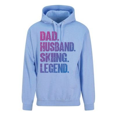 Dad Husband Skiing Legend Snow Sport Funny Dad Ski Skiing Cool Gift Unisex Surf Hoodie