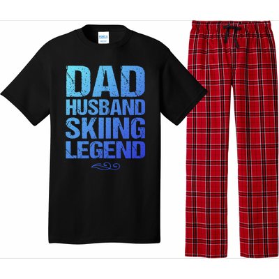 Dad Husband Skiing Legend Skier Gift Slopes Winter Snow Great Gift Pajama Set