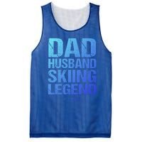 Dad Husband Skiing Legend Skier Gift Slopes Winter Snow Great Gift Mesh Reversible Basketball Jersey Tank