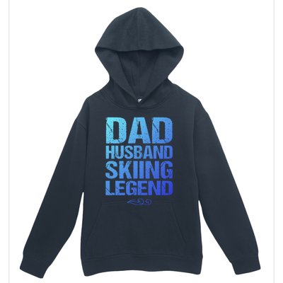 Dad Husband Skiing Legend Skier Gift Slopes Winter Snow Great Gift Urban Pullover Hoodie