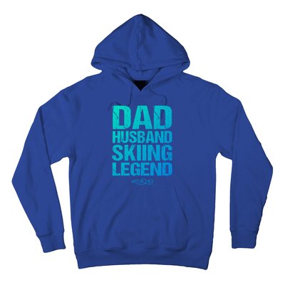 Dad Husband Skiing Legend Skier Gift Slopes Winter Snow Great Gift Hoodie