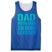 Dad Husband Skiing Legend Skier Gift Slopes Winter Snow Great Gift Mesh Reversible Basketball Jersey Tank