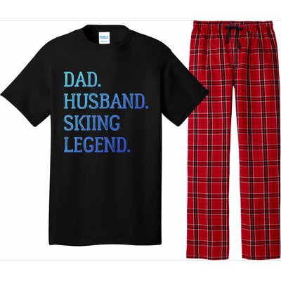 Dad Husband Skiing Legend Vintage Skiing Dad Gift Pajama Set