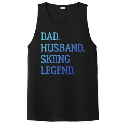 Dad Husband Skiing Legend Vintage Skiing Dad Gift PosiCharge Competitor Tank