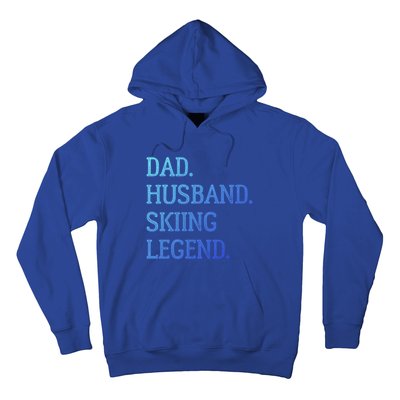 Dad Husband Skiing Legend Vintage Skiing Dad Gift Hoodie