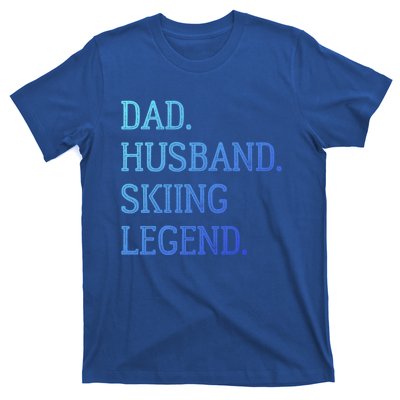 Dad Husband Skiing Legend Vintage Skiing Dad Gift T-Shirt