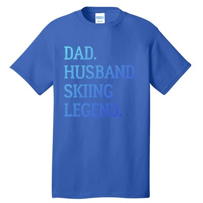 Dad Husband Skiing Legend Vintage Skiing Dad Gift Tall T-Shirt