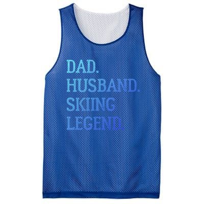 Dad Husband Skiing Legend Vintage Skiing Dad Gift Mesh Reversible Basketball Jersey Tank