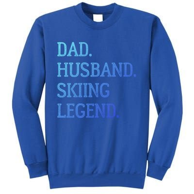 Dad Husband Skiing Legend Vintage Skiing Dad Gift Tall Sweatshirt