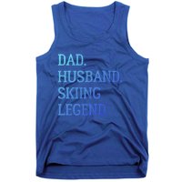 Dad Husband Skiing Legend Vintage Skiing Dad Gift Tank Top