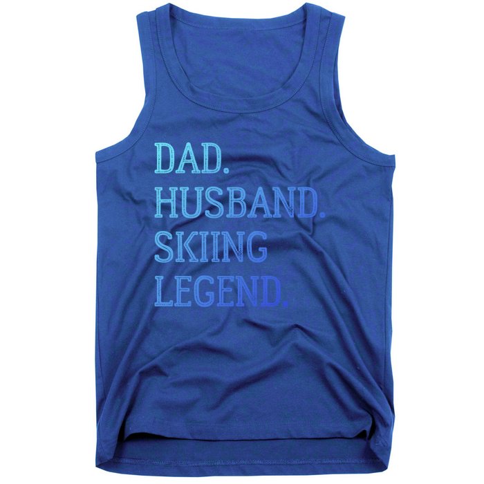 Dad Husband Skiing Legend Vintage Skiing Dad Gift Tank Top