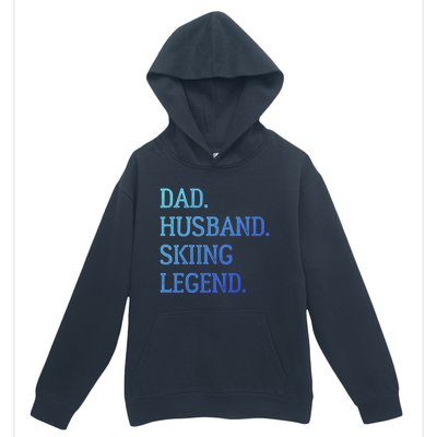 Dad Husband Skiing Legend Vintage Skiing Dad Gift Urban Pullover Hoodie