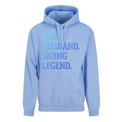 Dad Husband Skiing Legend Vintage Skiing Dad Gift Unisex Surf Hoodie