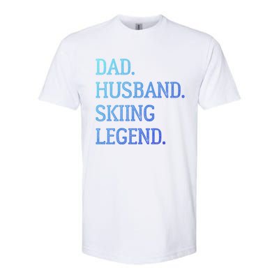 Dad Husband Skiing Legend Vintage Skiing Dad Gift Softstyle CVC T-Shirt