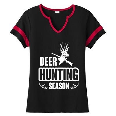 Deer Hunting Season Graphic Ladies Halftime Notch Neck Tee