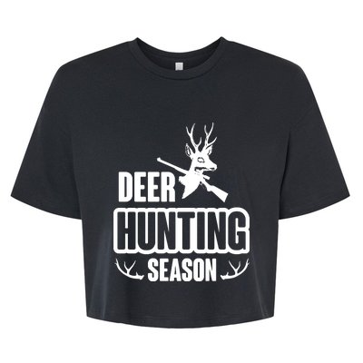 Deer Hunting Season Graphic Bella+Canvas Jersey Crop Tee