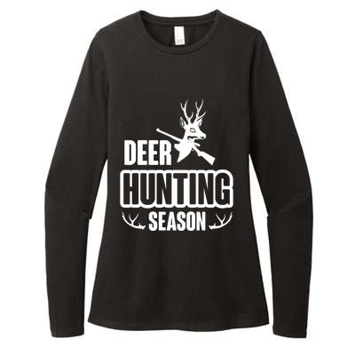 Deer Hunting Season Graphic Womens CVC Long Sleeve Shirt