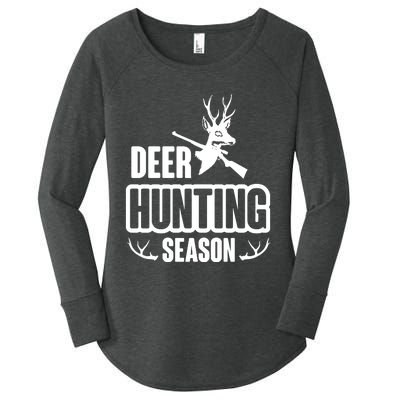 Deer Hunting Season Graphic Women's Perfect Tri Tunic Long Sleeve Shirt