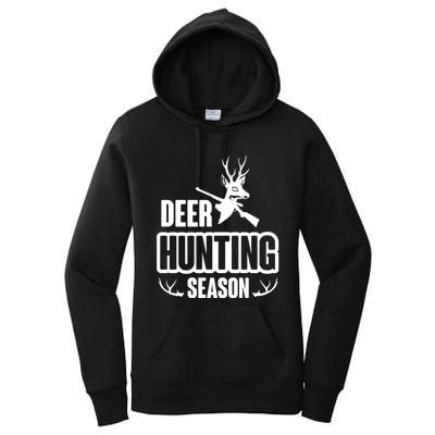 Deer Hunting Season Graphic Women's Pullover Hoodie