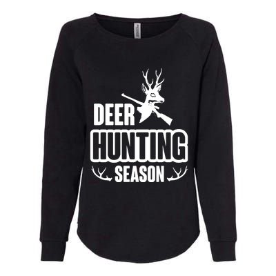 Deer Hunting Season Graphic Womens California Wash Sweatshirt