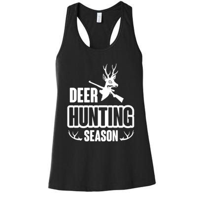 Deer Hunting Season Graphic Women's Racerback Tank