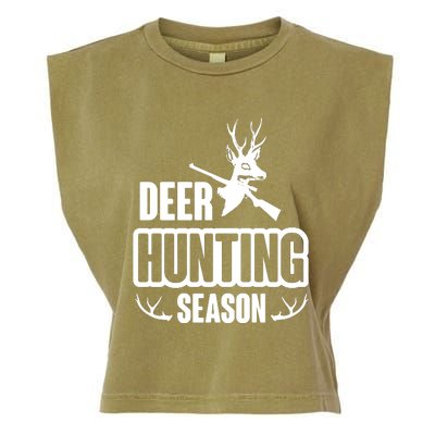 Deer Hunting Season Graphic Garment-Dyed Women's Muscle Tee