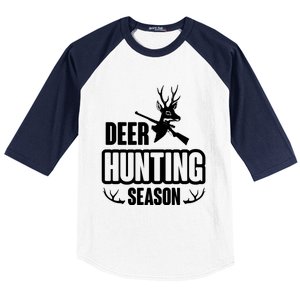 Deer Hunting Season Graphic Baseball Sleeve Shirt