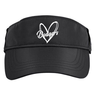 Dodgers Heart Sport Lover Fan Adult Drive Performance Visor