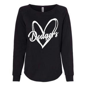 Dodgers Heart Sport Lover Fan Womens California Wash Sweatshirt