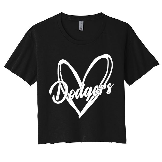 Dodgers Heart Sport Lover Fan Crop Top