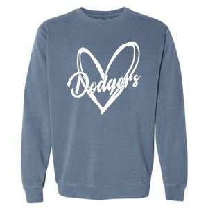 Dodgers Heart Sport Lover Fan Garment-Dyed Sweatshirt