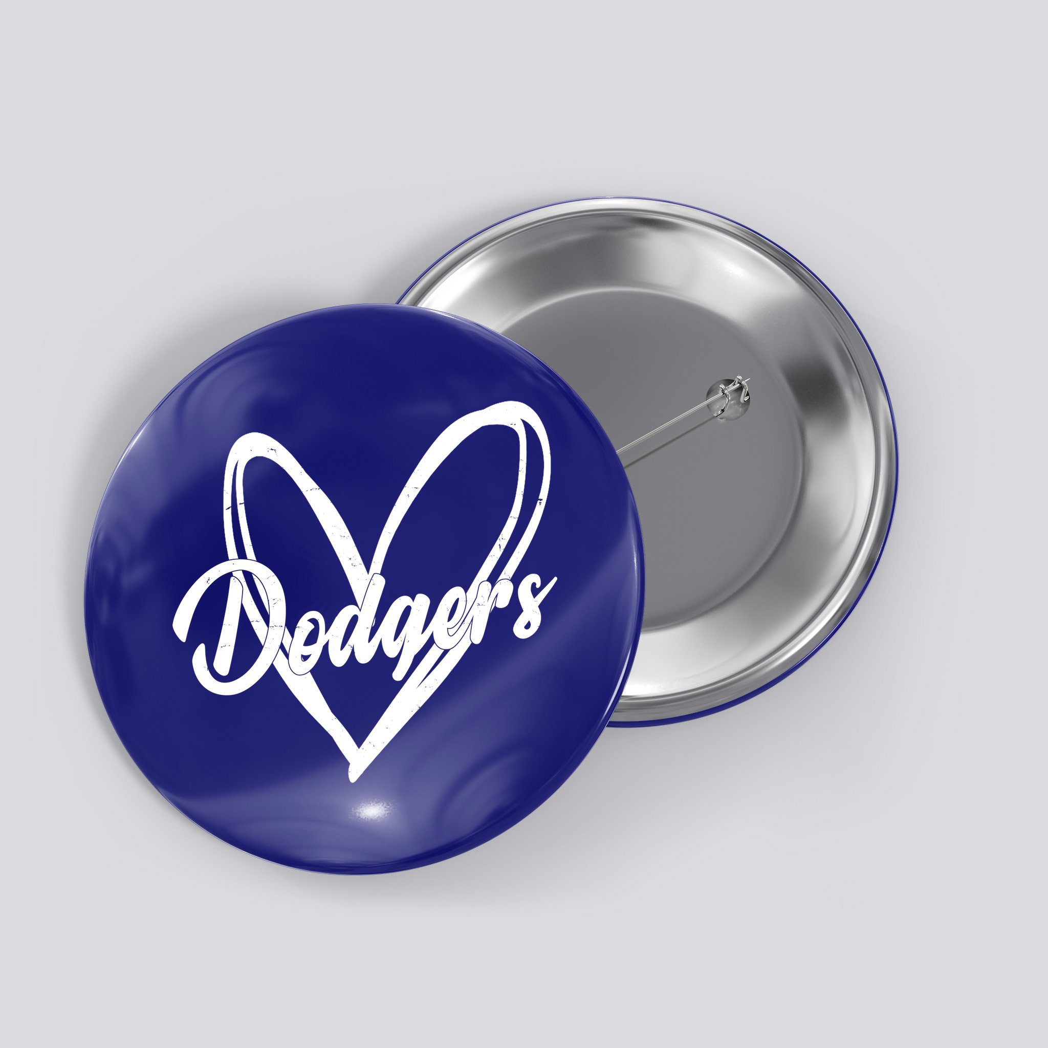 Dodgers Heart Sport Lover Fan Button