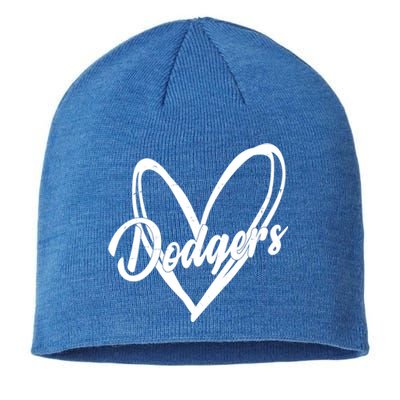 Dodgers Heart Sport Lover Fan Sustainable Beanie