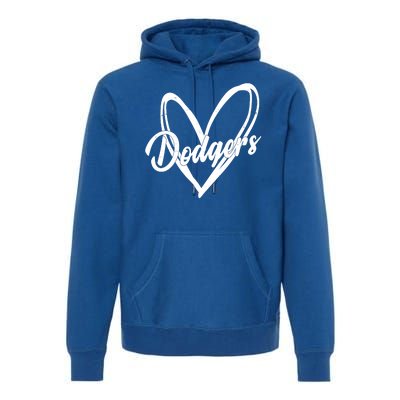 Dodgers Heart Sport Lover Fan Premium Hoodie