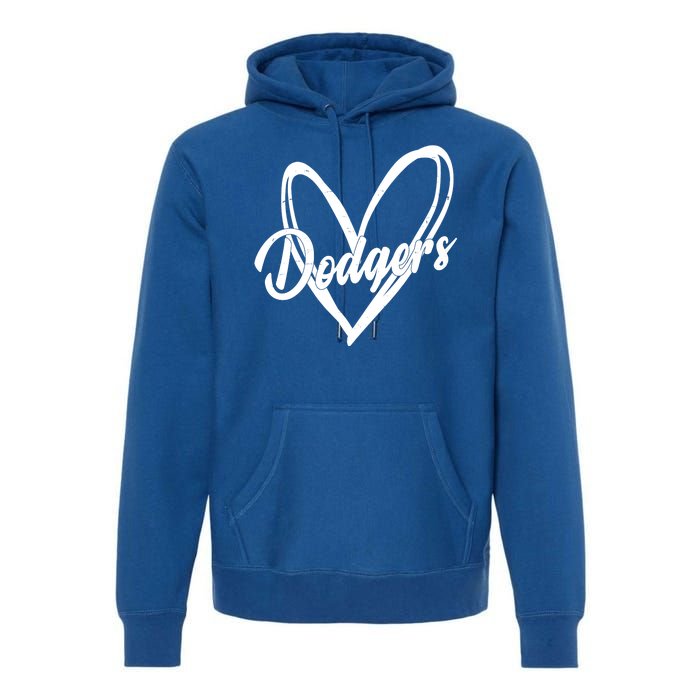 Dodgers Heart Sport Lover Fan Premium Hoodie