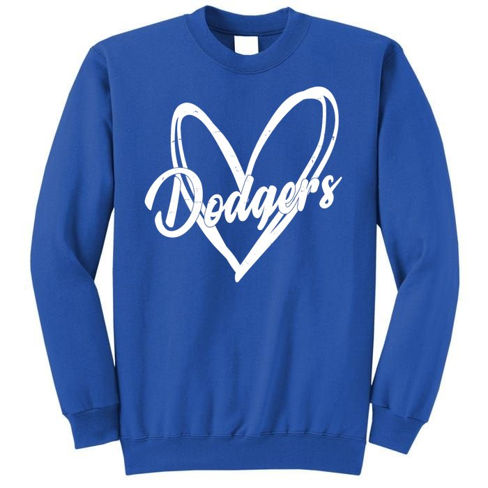 Dodgers Heart Sport Lover Fan Tall Sweatshirt