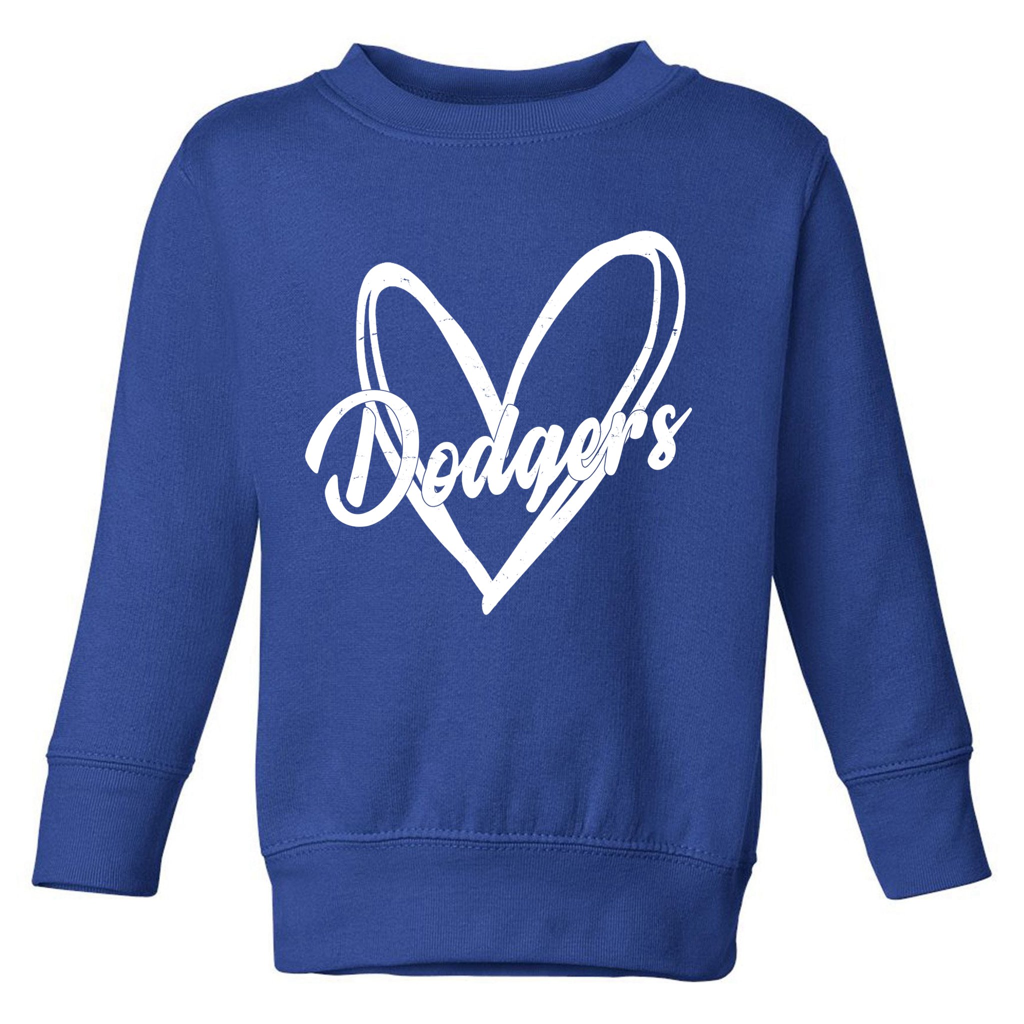 Dodgers Heart Sport Lover Fan Toddler Sweatshirt