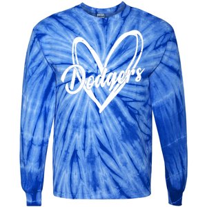 Dodgers Heart Sport Lover Fan Tie-Dye Long Sleeve Shirt