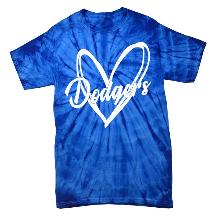 Dodgers Heart Sport Lover Fan Tie-Dye T-Shirt