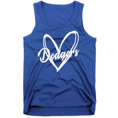 Dodgers Heart Sport Lover Fan Tank Top