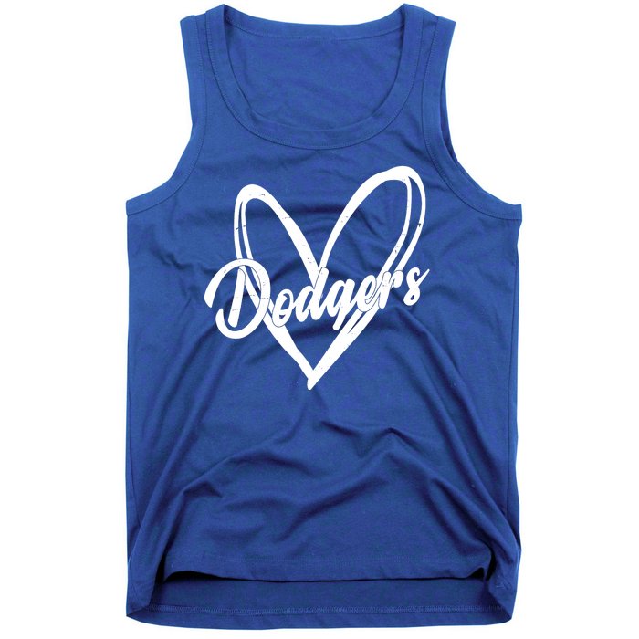 Dodgers Heart Sport Lover Fan Tank Top