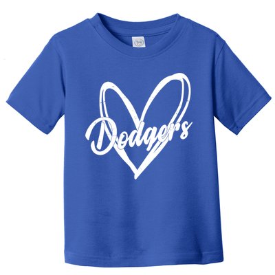 Dodgers Heart Sport Lover Fan Toddler T-Shirt